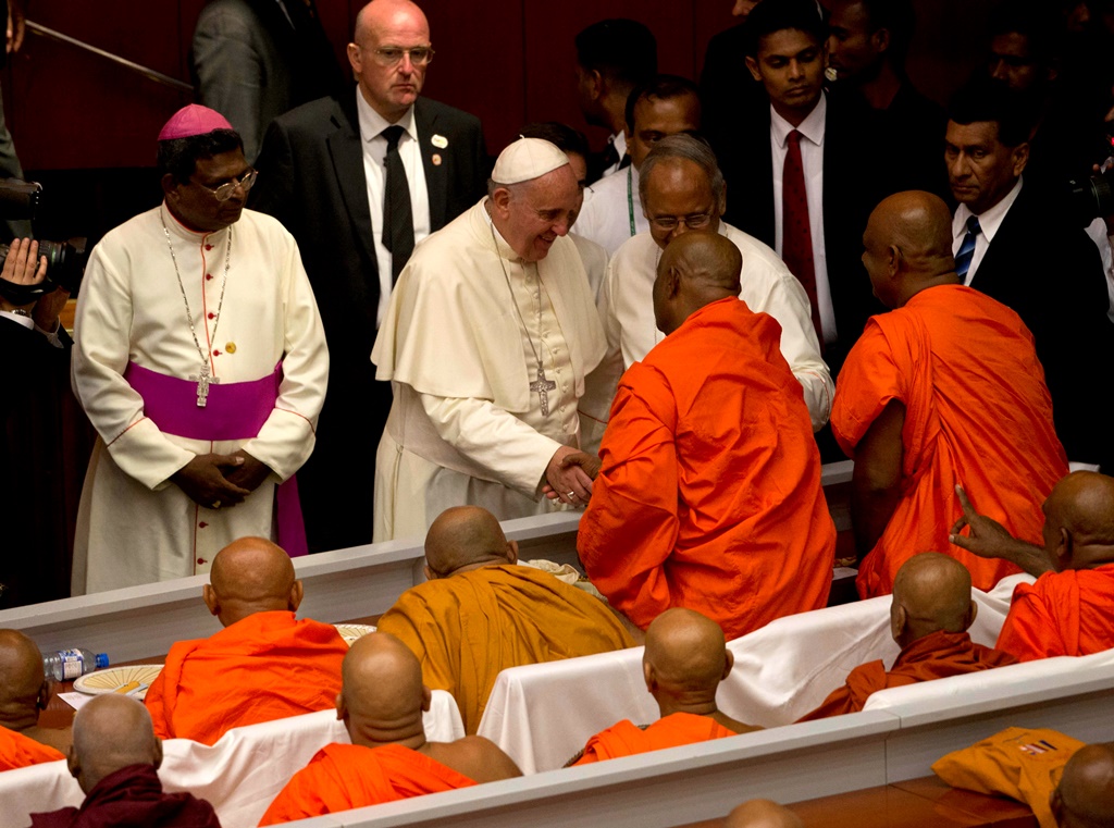 Sri Lanka: Đức Giáo Hoàng viếng thăm một ngôi Chùa Phật giáo tại Thủ đô Colombo
