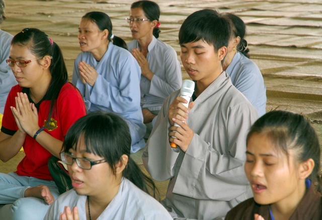 Khóa tu tại Học viện PGVN tại TP. HCM cơ sở Lê Minh Xuân ngày 05/04/2015