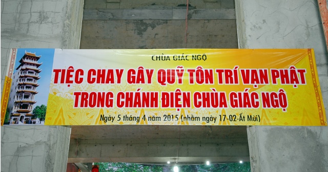 Chùa Giác Ngộ tổ chức tiệc chay gây quỹ xây dựng giai đoạn 3
