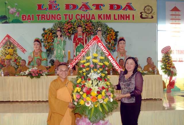 Tiền Giang: Long trọng lễ đặt đá khởi công trùng tu chùa Kim Linh I