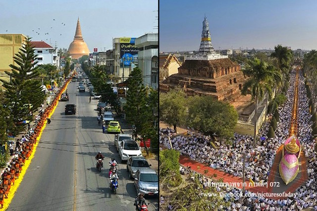 Chùm ảnh: Hàng vạn vị Tăng sĩ hạnh Đầu đà cuộc hành hương giữa lòng Bangkok, Thái Lan