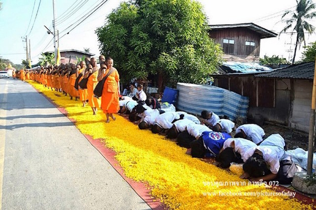 Chùm ảnh: Hàng vạn vị Tăng sĩ hạnh Đầu đà cuộc hành hương giữa lòng Bangkok, Thái Lan