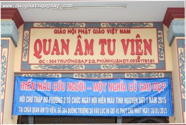 TP.HCM: Quan Âm Tu Viện tham gia phong trào hiến máu nhân đạo