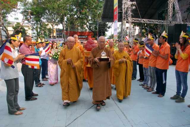 TP.HCM: Khai mạc triển lãm - hội chợ Phật giáo và cung nghinh xá lợi xương Bồ tát Thích Quảng Đức
