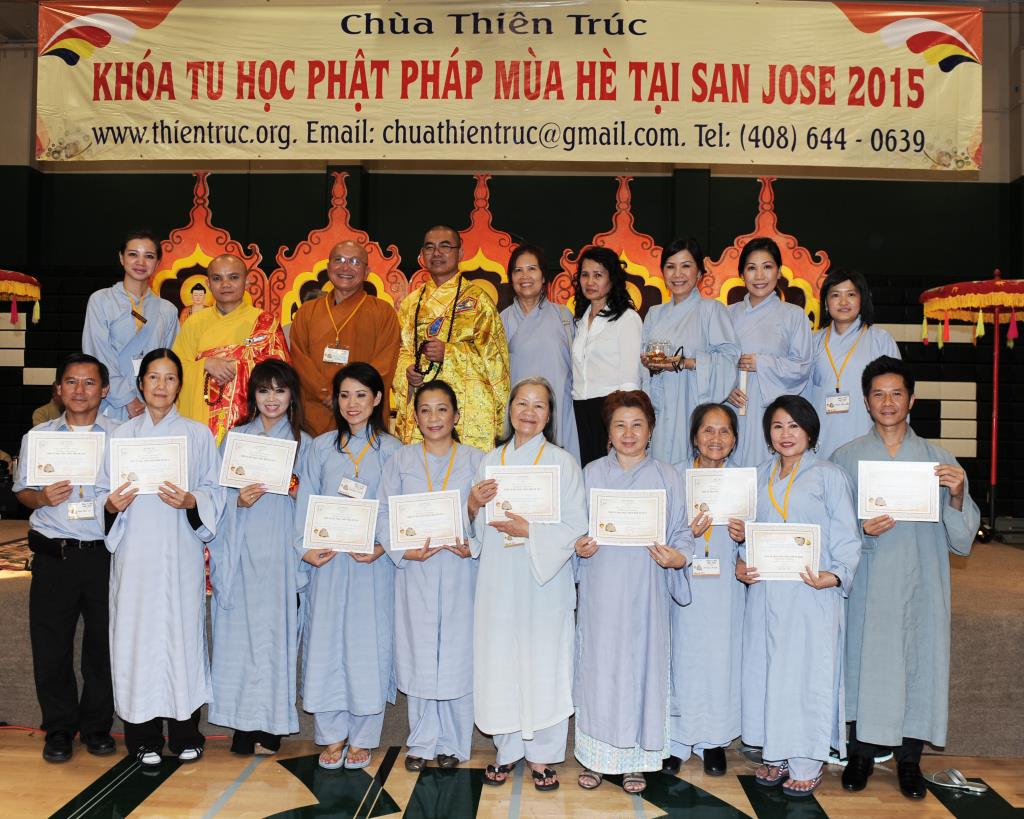Chùa Thiên Trúc, San Joe (Hoa Kỳ) Tổ Chức Lễ Bế Mạc Khóa Tu Phật Pháp Mùa Hè Năm 2015