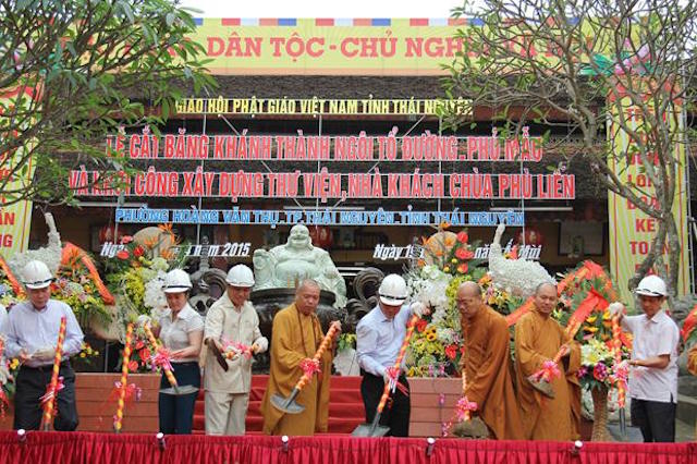 Thái Nguyên: Lễ lạc thành các công trình tín ngưỡng chùa Phù Liễn và khởi công xây dựng Thư viện Trụ sở  Ban Trị sự
