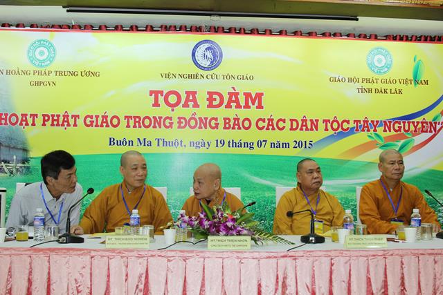 Tọa đàm “Sinh hoạt Phật giáo trong đồng bào các Dân tộc Tây Nguyên”