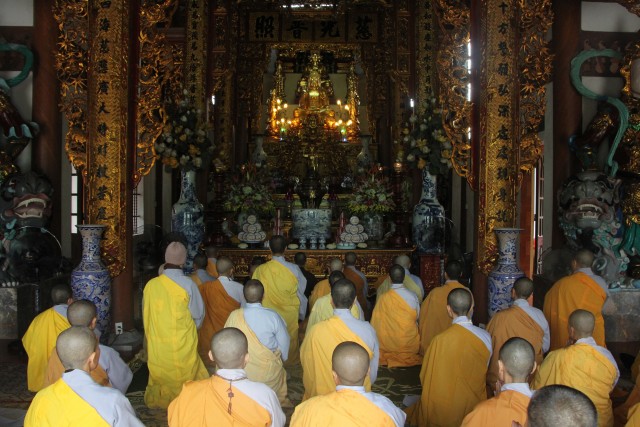 Thái Bình: Trường hạ chùa Quan Âm tổ chức lễ khai pháp