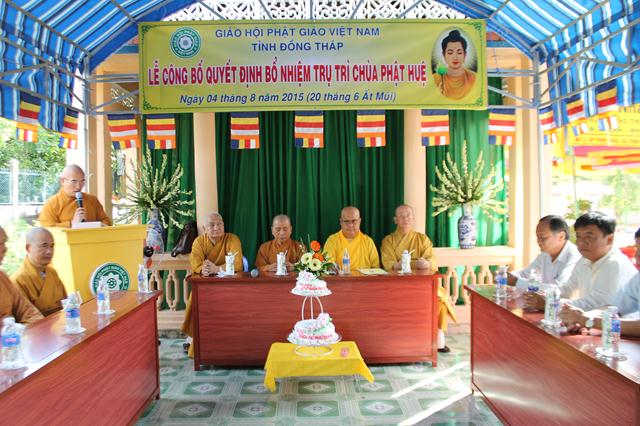 Đồng Tháp: Lễ Bổ Nhiệm Trụ Trì Chùa Phật Huệ