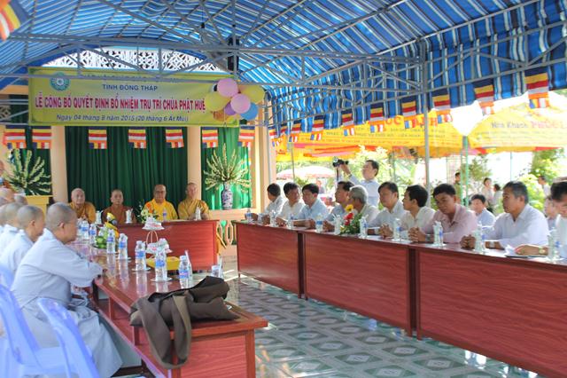 Đồng Tháp: Lễ Bổ Nhiệm Trụ Trì Chùa Phật Huệ