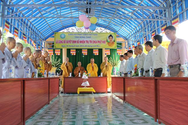 Đồng Tháp: Lễ Bổ Nhiệm Trụ Trì Chùa Phật Huệ