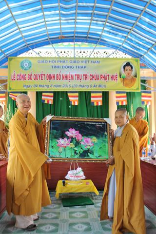 Đồng Tháp: Lễ Bổ Nhiệm Trụ Trì Chùa Phật Huệ