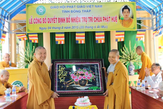 Đồng Tháp: Lễ Bổ Nhiệm Trụ Trì Chùa Phật Huệ