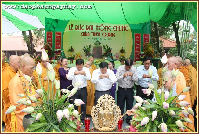 Bình Dương: Lễ Đúc Đại Hồng Chung Tại Chùa Thiên Quang