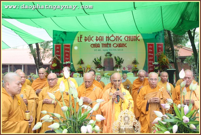 Bình Dương: Lễ Đúc Đại Hồng Chung Tại Chùa Thiên Quang