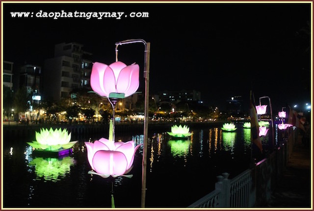 TP.HCM: Quan Âm Tu Viện thắp sáng bảy đoá sen vàng trong tuần Lễ Phật Đản - PL .2559