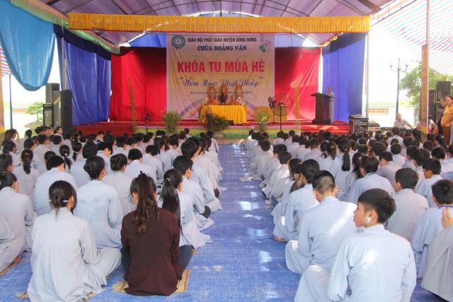 Thái Bình: Chùa Hoằng Văn lần đầu tiên tổ chức khóa tu mùa hè