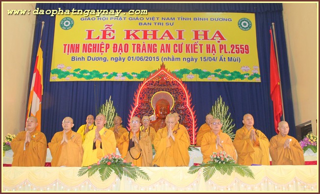 Bình Dương:  lễ khai hạ tịnh nghiệp đạo tràng  An Cư Kiết Hạ PL.2559