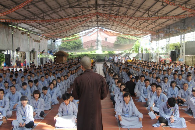 Thái Bình: Chùm ảnh ngày đầu khóa tu mùa hè chùa Từ Xuyên