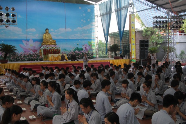 Thái Bình: Chùm ảnh ngày đầu khóa tu mùa hè chùa Từ Xuyên