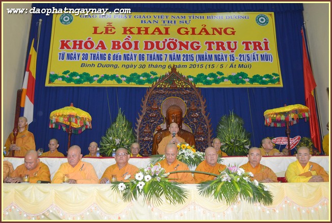 Bình Dương: Khai Mạc Khóa Bồi Dưỡng Trụ Trì