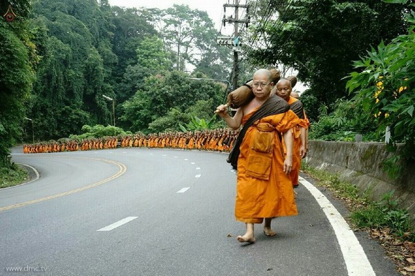 Thái Lan: Chùm ảnh chư Tăng diễu hành 11 km