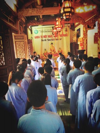 Thái Bình: Chùa Dao Quang tổ chức khóa tu “Một ngày an lạc”
