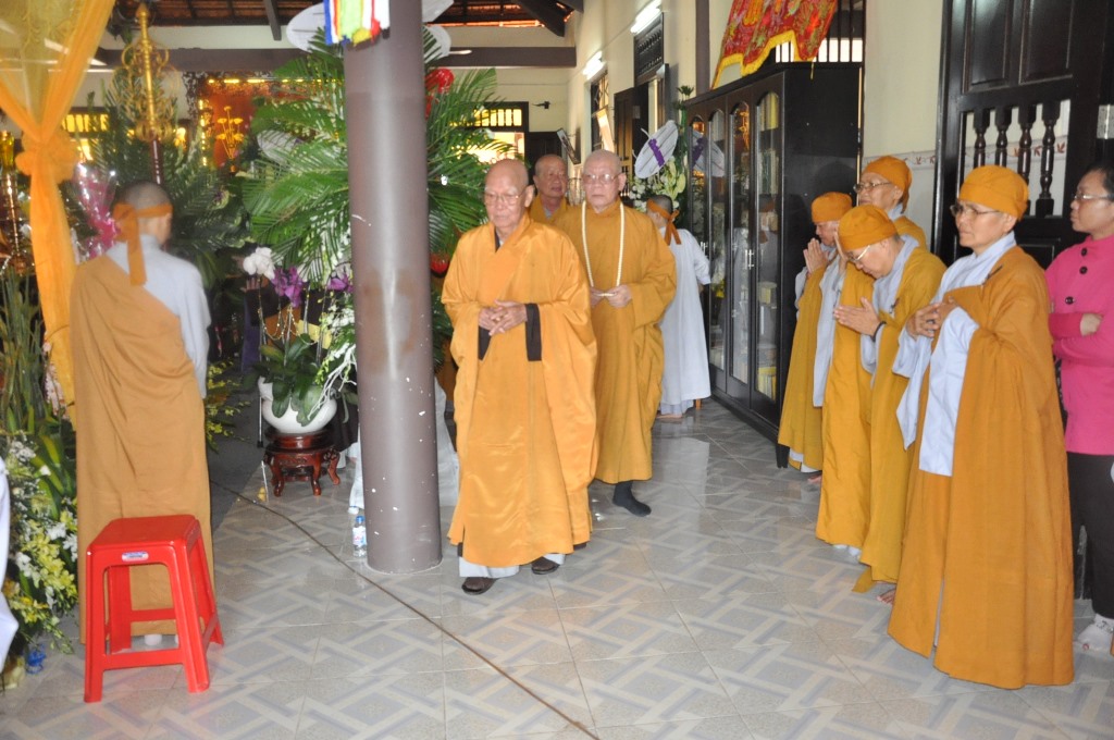 Long An: tông mônThiênThai Giáo Quán viếng lễ tang cố ni trưởng thượng Đạt hạ Cung