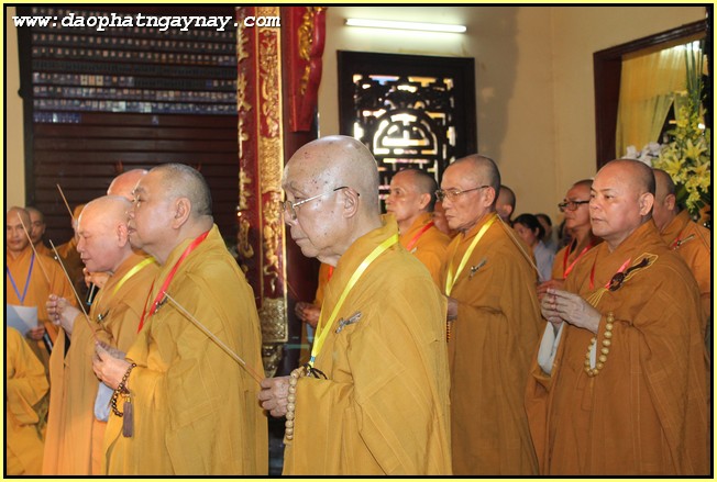 Long An: Hội đồng Trị sự viếng tang lễ cố hòa thượng Thích Tắc Ngộ