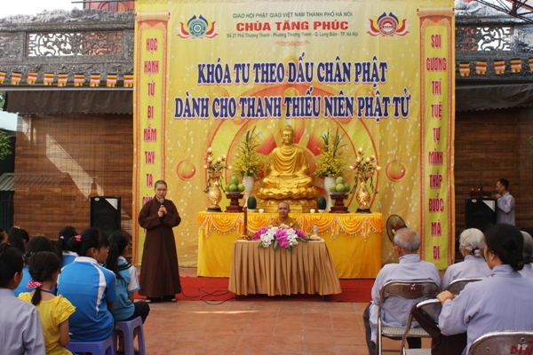 Hà Nội: &quot;Khóa Tu Theo Dấu Chân Phật&quot; lần thứ tại chùa Tăng Phúc