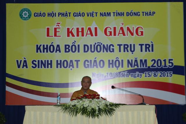 Đồng Tháp: Khai Giảng Khóa Bồi Dưỡng Trụ Trì và Sinh Hoạt Giáo Hội Năm 2015