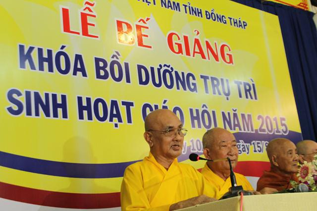 PG Đồng Tháp Lễ Tri Ân Tiền Bối Hữu Công và Bế Giảng Khóa Bồi Dưỡng NV Trụ Trì Năm 2015
