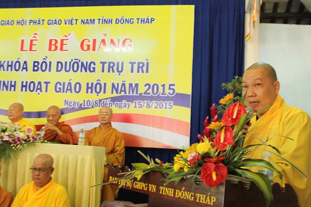 PG Đồng Tháp Lễ Tri Ân Tiền Bối Hữu Công và Bế Giảng Khóa Bồi Dưỡng NV Trụ Trì Năm 2015