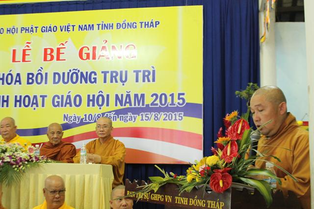 PG Đồng Tháp Lễ Tri Ân Tiền Bối Hữu Công và Bế Giảng Khóa Bồi Dưỡng NV Trụ Trì Năm 2015