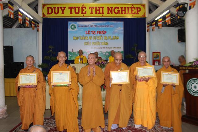 Đồng Tháp: Tạ Pháp Đạo Tràng An Cư Chùa Phước Hưng