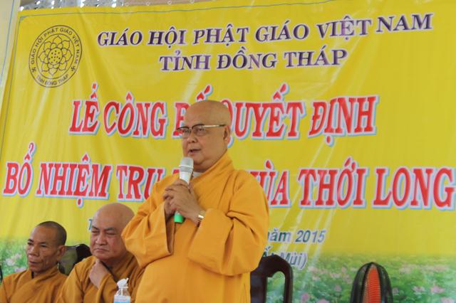 Đồng Tháp: Bổ Nhiệm Trụ Trì Chùa Thới Long