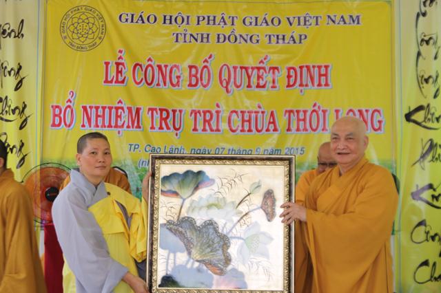 Đồng Tháp: Bổ Nhiệm Trụ Trì Chùa Thới Long