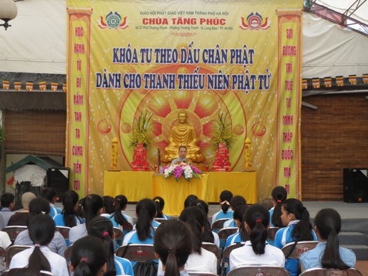 Hà Nội: Khóa tu “Theo dấu chân Phật” lần thứ 2 tại chùa Tăng Phúc