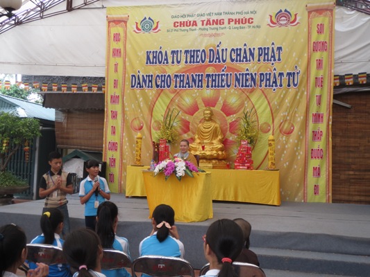 Hà Nội: Khóa tu “Theo dấu chân Phật” lần thứ 2 tại chùa Tăng Phúc