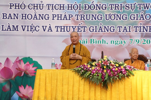 Thái Bình: HT.Thích Bảo Nghiêm thuyết giảng cho Tăng, Ni an cư trong tỉnh