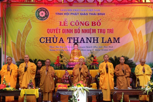 Thái Bình: Lễ công bố quyết định bổ nhiệm trụ trì chùa Thanh Lam