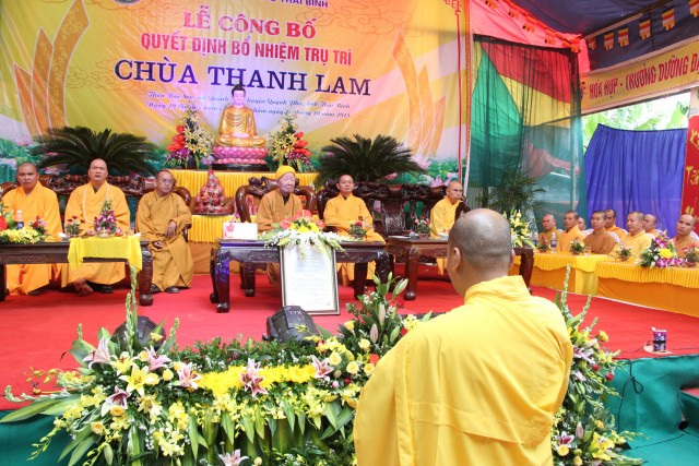 Thái Bình: Lễ công bố quyết định bổ nhiệm trụ trì chùa Thanh Lam
