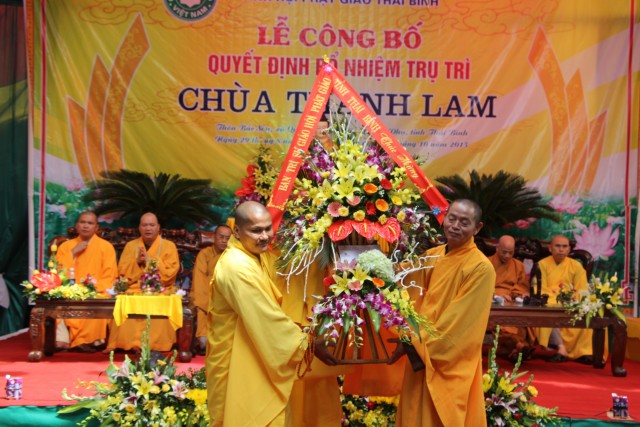 Thái Bình: Lễ công bố quyết định bổ nhiệm trụ trì chùa Thanh Lam