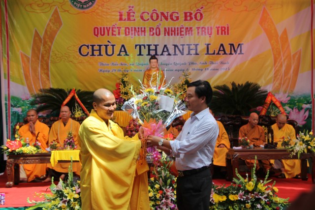 Thái Bình: Lễ công bố quyết định bổ nhiệm trụ trì chùa Thanh Lam