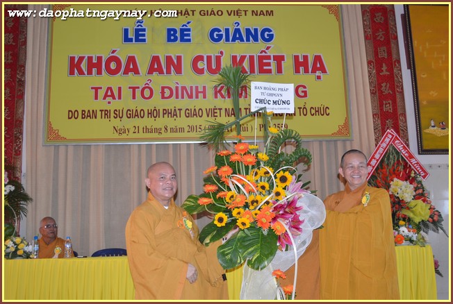 Long An: Bế giảng khóa An Cư Kiết Hạ PL 2559 tại tổ đình Kim Cang