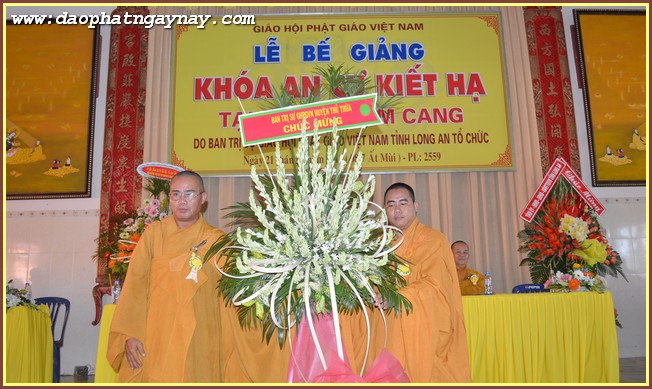 Long An: Bế giảng khóa An Cư Kiết Hạ PL 2559 tại tổ đình Kim Cang