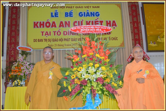 Long An: Bế giảng khóa An Cư Kiết Hạ PL 2559 tại tổ đình Kim Cang