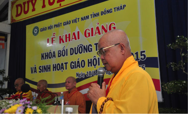 Đồng Tháp: Khai Giảng Khóa Bồi Dưỡng Trụ Trì và Sinh Hoạt Giáo Hội Năm 2015