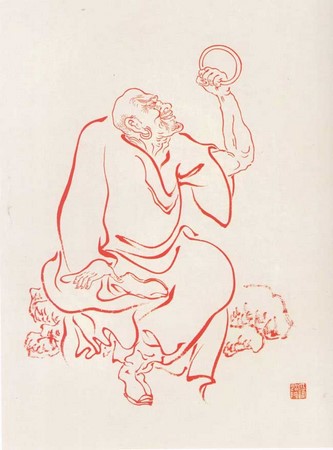 Chùm ảnh La Hán do Hoằng Nhất Luật sư hội họa