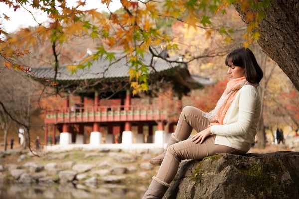 Mùa Thu nét tuyệt đẹp Bạch Dương Cổ Tự Vườn Quốc gia Naejangsan